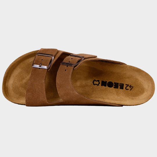 Sandals LEON MAN BROWN SUEDE - 2