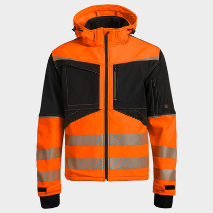 Softshell jacket PRISMA 2.0 HV ORANGE/BLACK - 1