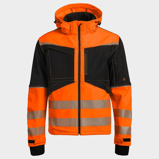 Softshell jacket PRISMA 2.0 HV ORANGE/BLACK - 1