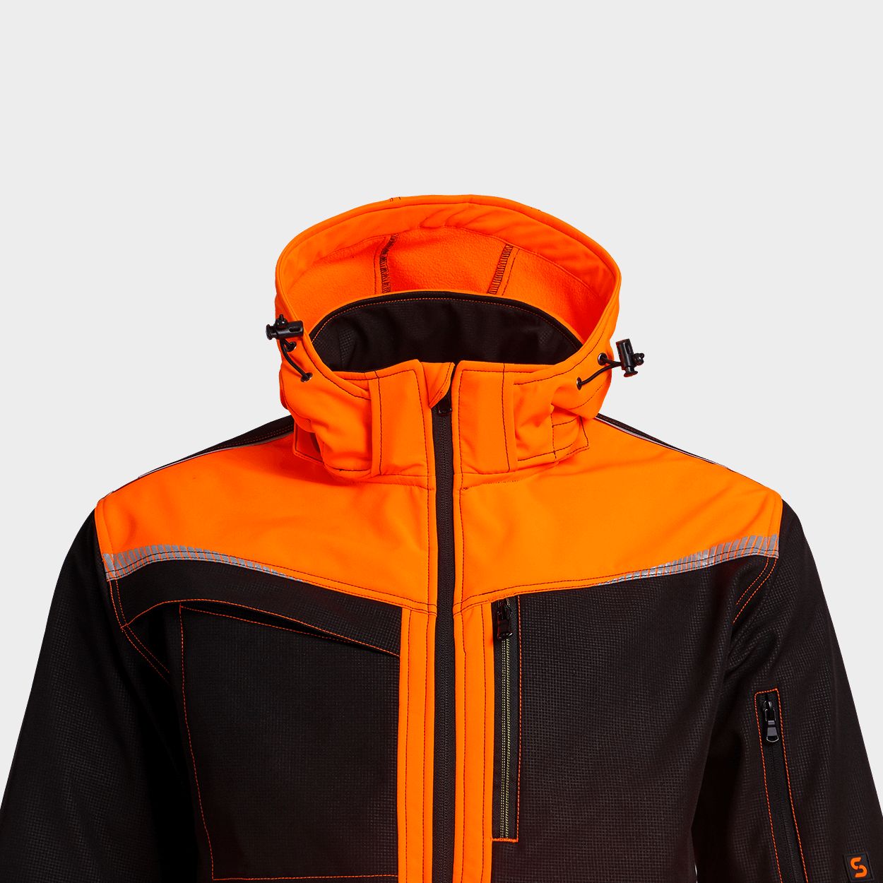 Softshell jacket PRISMA 2.0 HV ORANGE/BLACK - 5