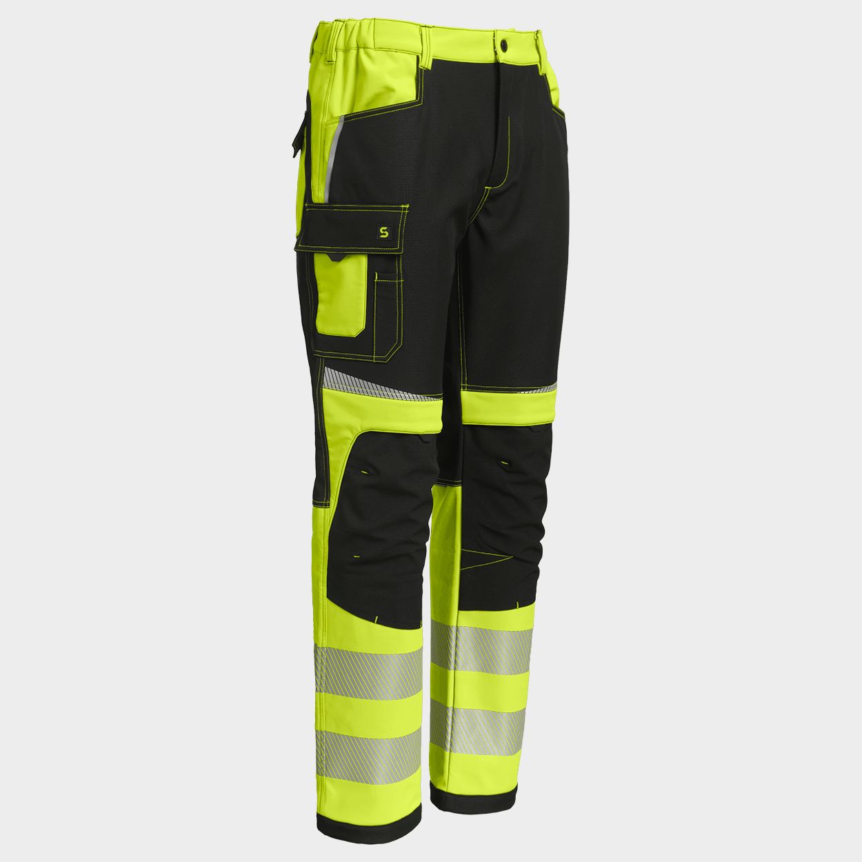 Pantaloni softshell PRISMA 2.0 HV YELLOW/BLACK - 3