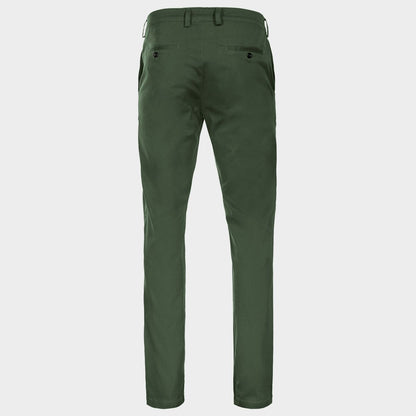 Pantaloni sport-eleganți STENSO CHINO VERDE ÎNCHIS DESCHIS - 2