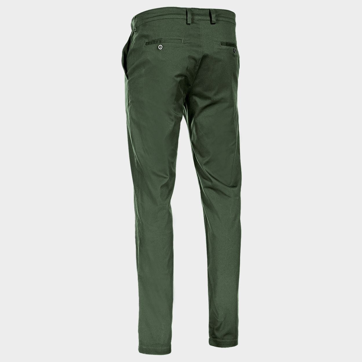 Pantaloni sport-eleganți STENSO CHINO VERDE ÎNCHIS DESCHIS - 3