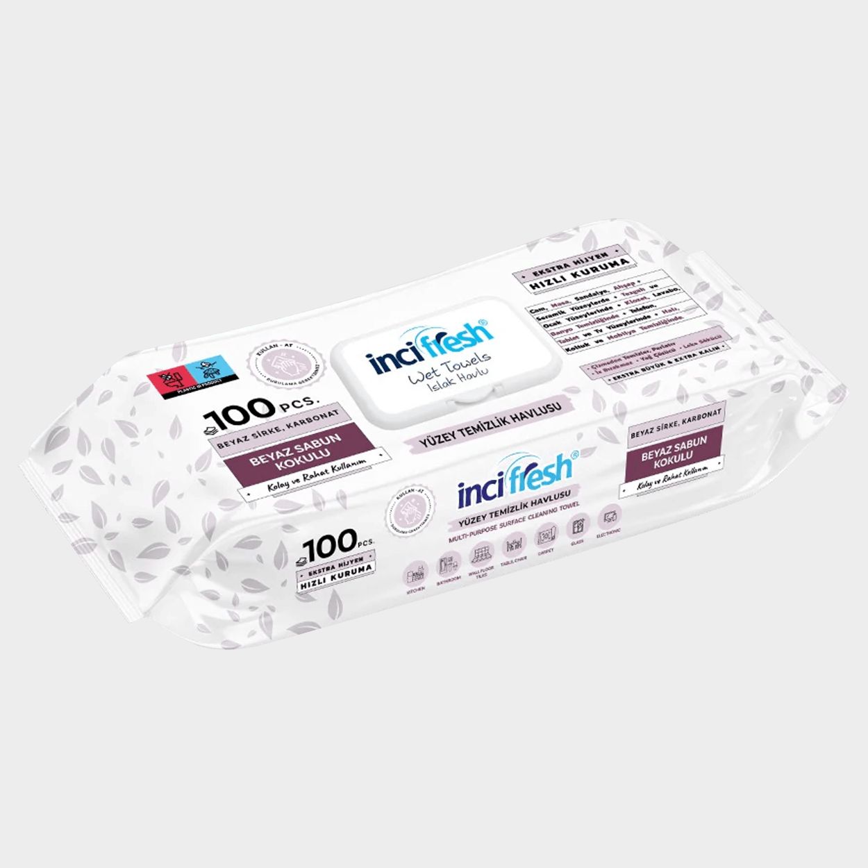 Υγρά μαντηλάκια επιφανειών INCI FRESH 100 pcs - 1