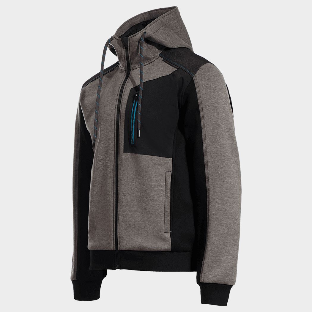 Ζακέτα φούτερ REVOLT MELANGE GREY - 3