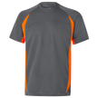 Κοντομάνικη μπλούζα VELILLA GREY/ORANGE - 1
