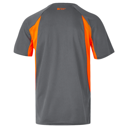 Κοντομάνικη μπλούζα VELILLA GREY/ORANGE - 2