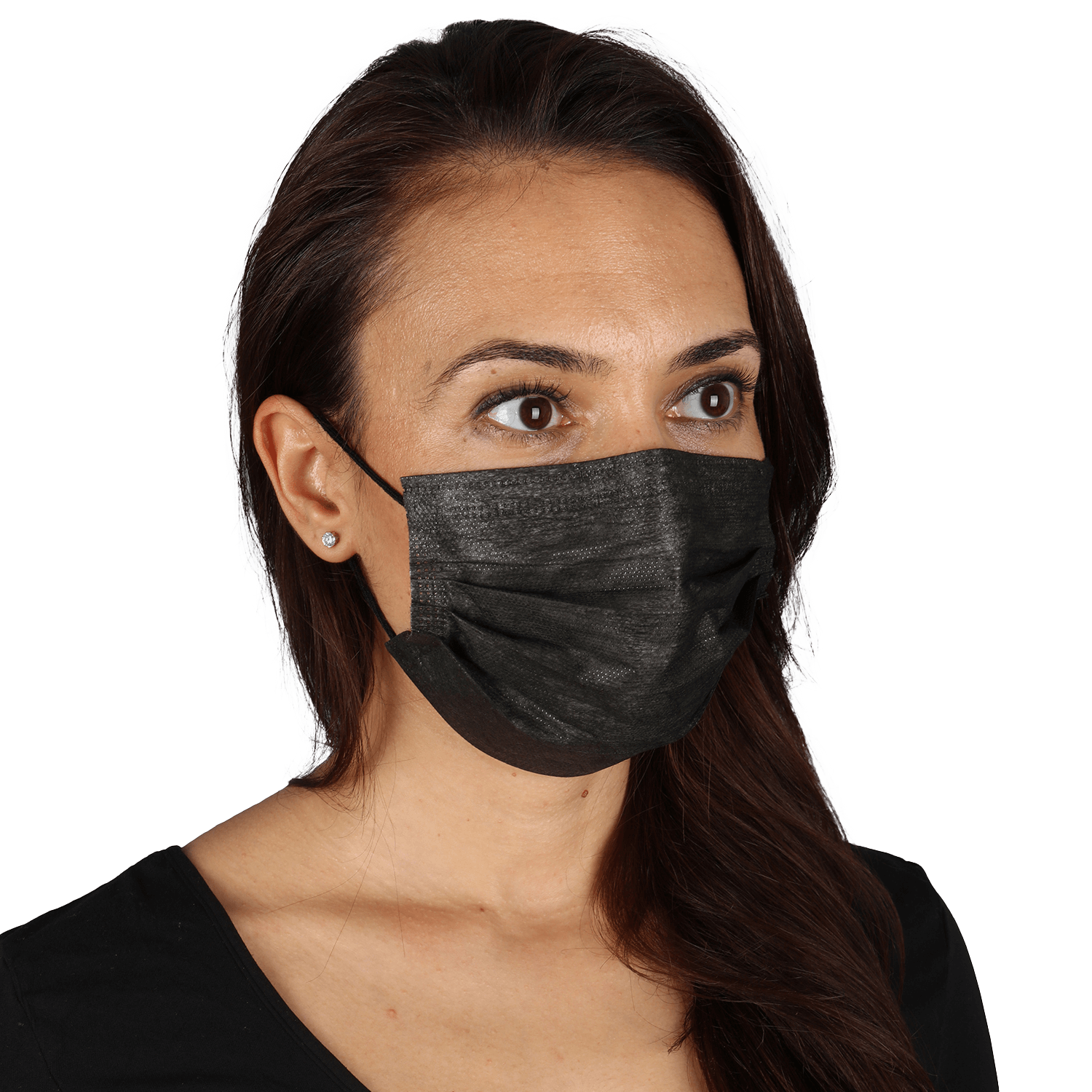 Three-ply medical mask SANI EVO BLACK - TYPE IIR - 50 pcs - 2