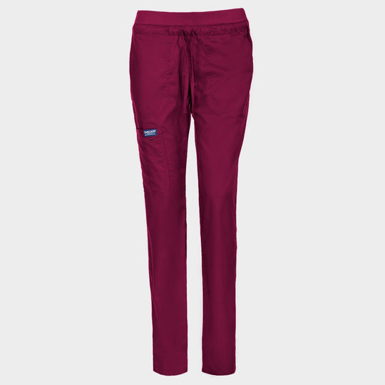 Дамски медицински панталон CHEROKEE MR TAPERED BURGUNDY WWE105 - 1