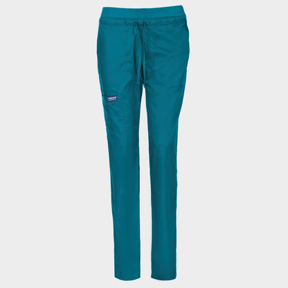 Pantaloni medicali de damă CHEROKEE MR TAPERED CARIBBEAN BLUE WWE105 - 1