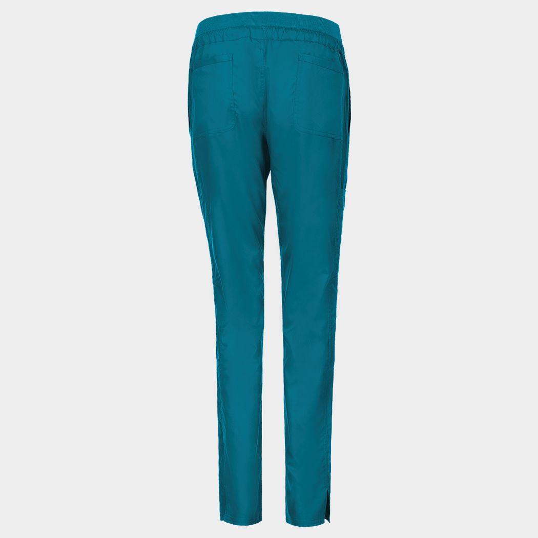 Pantaloni medicali de damă CHEROKEE MR TAPERED CARIBBEAN BLUE WWE105 - 2