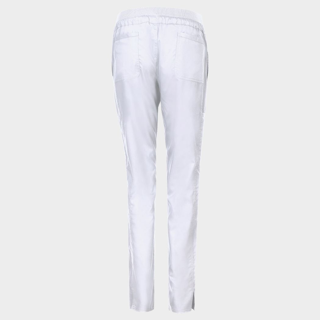 Pantaloni medicali de damă CHEROKEE MR TAPERED ALB WWE105 - 2