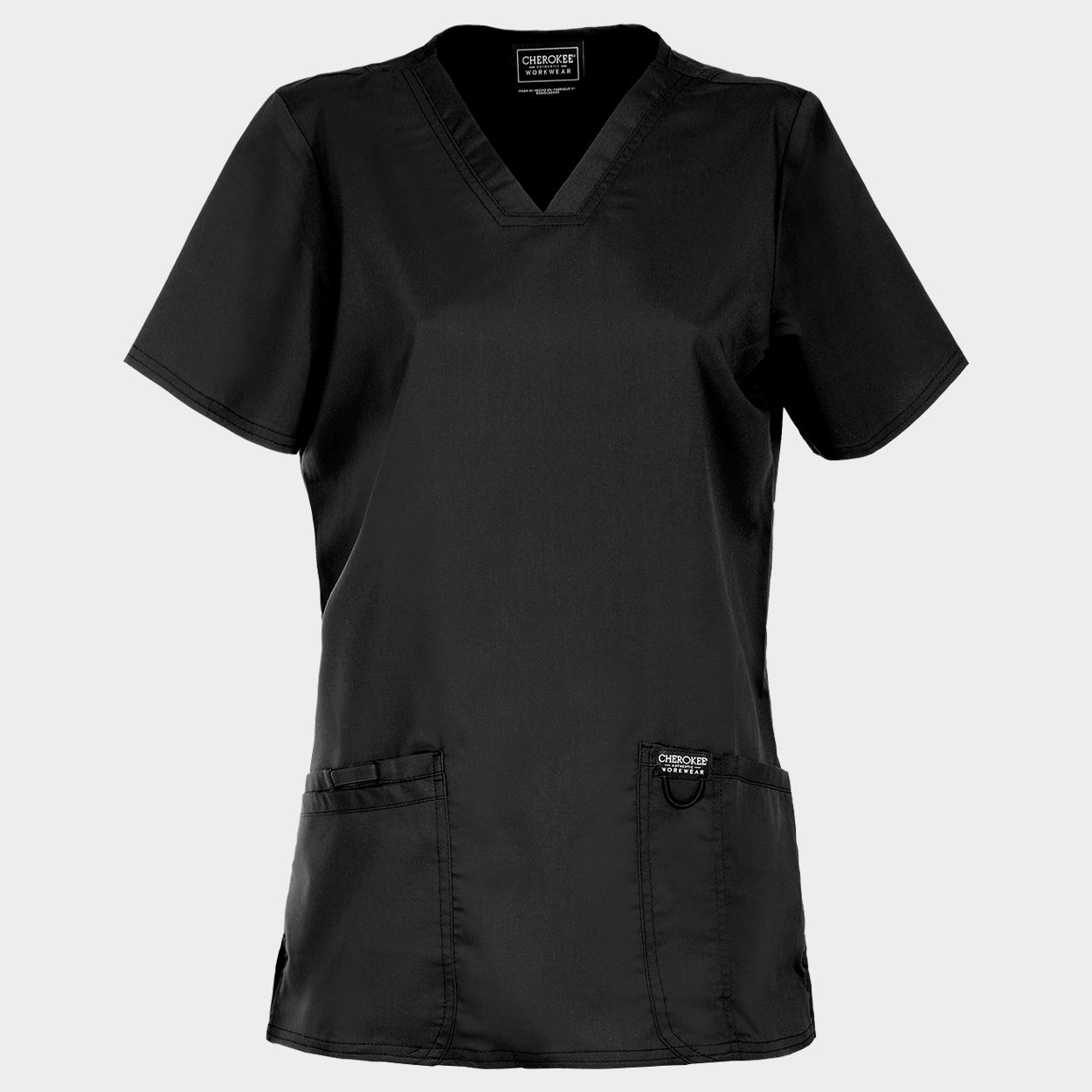 Women's medical tunic CHEROKEE V-NECK BLACK WWE620. - 1