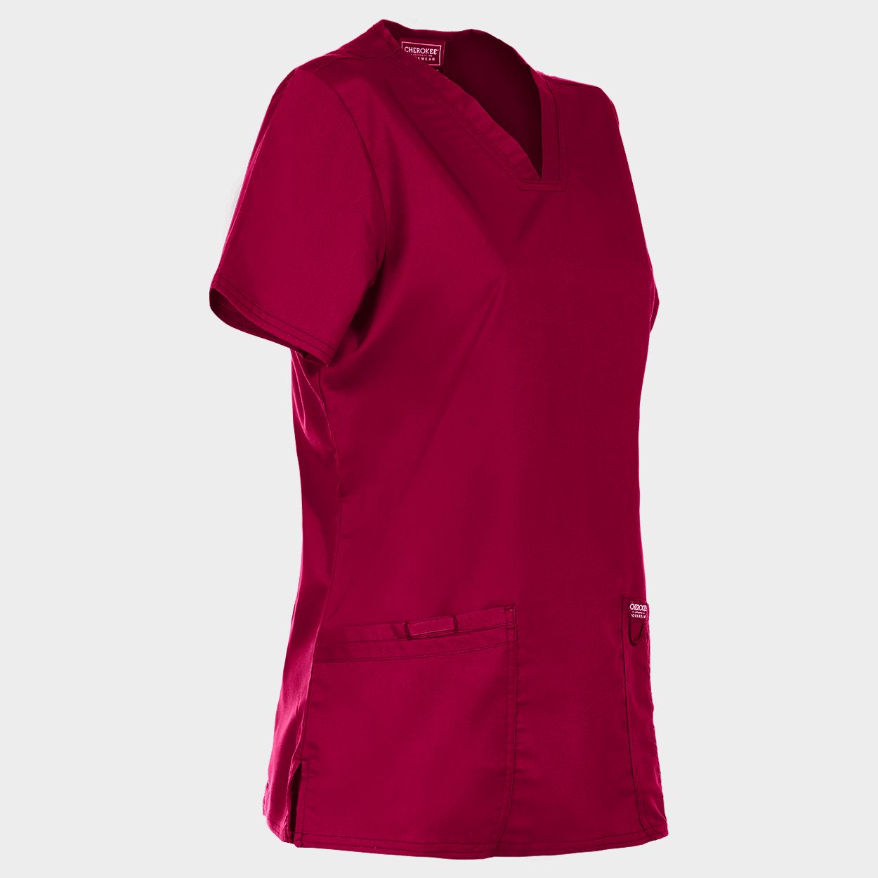 Γυναικεία ιατρική μπλούζα CHEROKEE V-NECK BURGUNDY WWE620 - 4