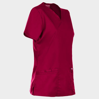 Γυναικεία ιατρική μπλούζα CHEROKEE V-NECK BURGUNDY WWE620 - 4
