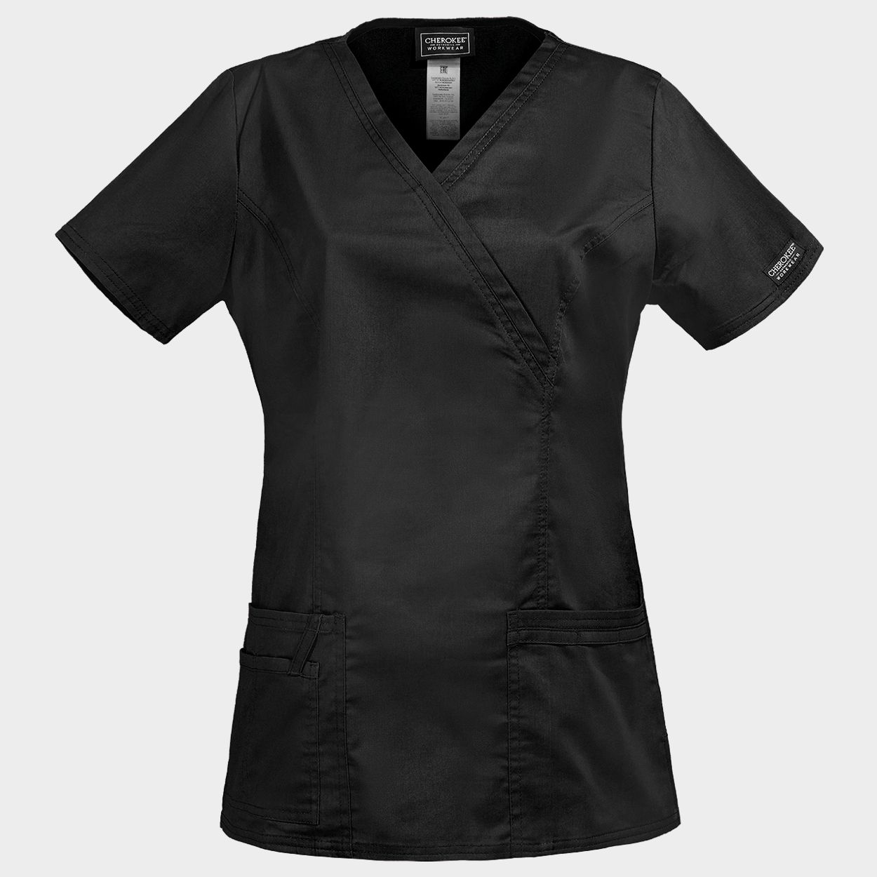 Дамска медицинска туника CHEROKEE WRAP BLACK WWE4728 - 1