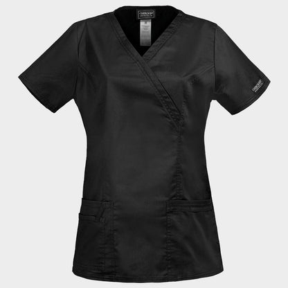 Дамска медицинска туника CHEROKEE WRAP BLACK WWE4728 - 1