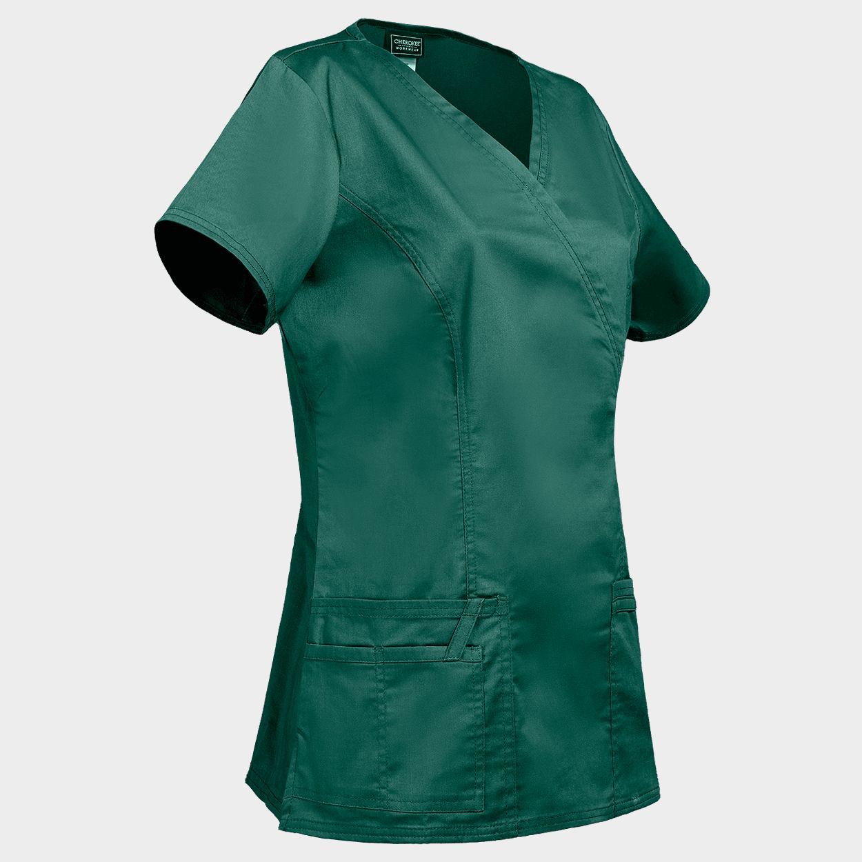 Women's medical tunic CHEROKEE WRAP BLACK WWE4728 - 3