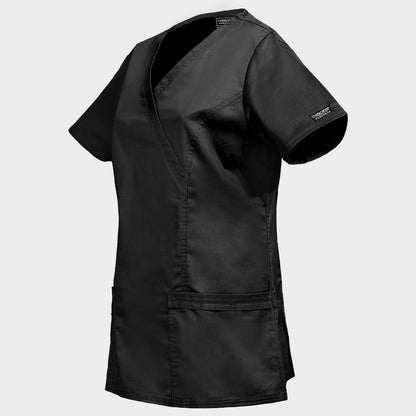 Дамска медицинска туника CHEROKEE WRAP BLACK WWE4728 - 3