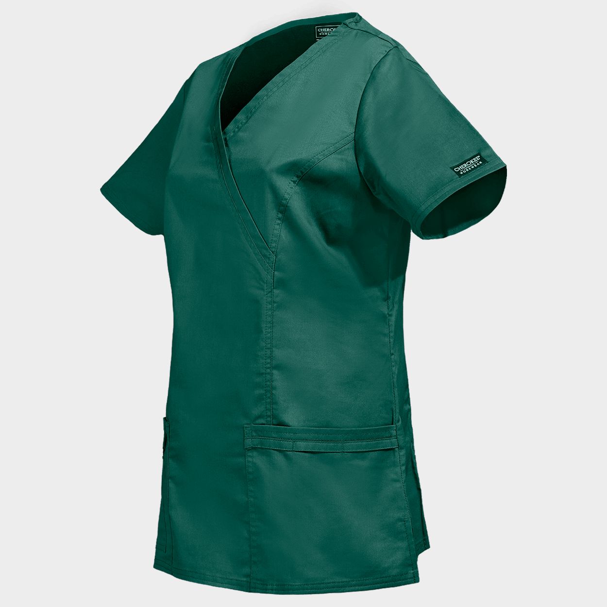 Women's medical tunic CHEROKEE WRAP BLACK WWE4728 - 4