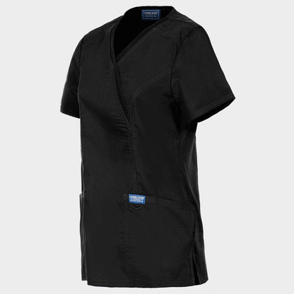 Women's medical tunic CHEROKEE WRAP BLACK WWE610 - 3