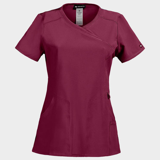 Γυναικεία ιατρική μπλούζα CHEROKEE WRAP BORDEAUX CKE2625A - 1
