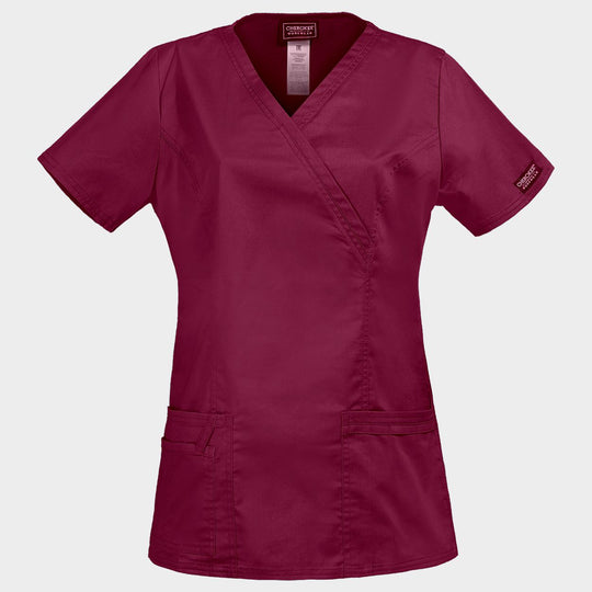 Tunică medicală pentru femei CHEROKEE WRAP VIȘINIU WWE4728 - 1
