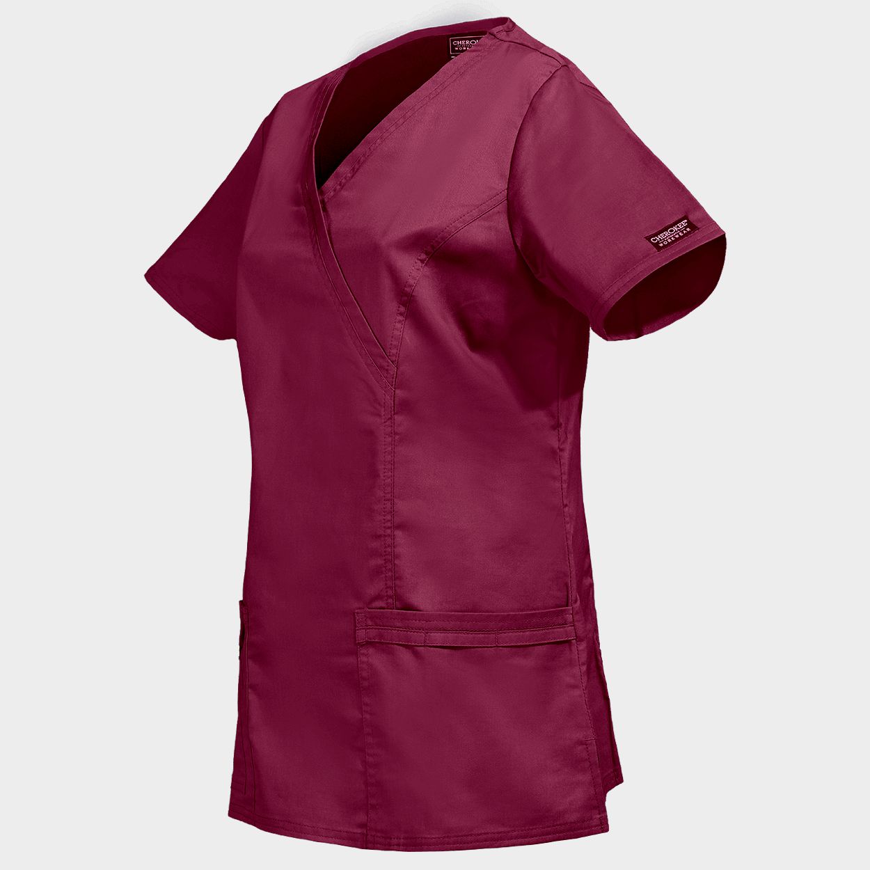 Γυναικεία ιατρική μπλούζα CHEROKEE WRAP BORDEAUX WWE4728 - 3