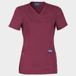 Women's medical tunic CHEROKEE WRAP BURGUNDY WWE610 - 1