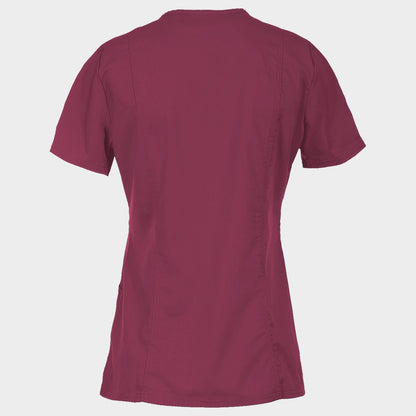 Women's medical tunic CHEROKEE WRAP BURGUNDY WWE610 - 2