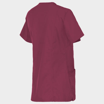 Women's medical tunic CHEROKEE WRAP BURGUNDY WWE610 - 4