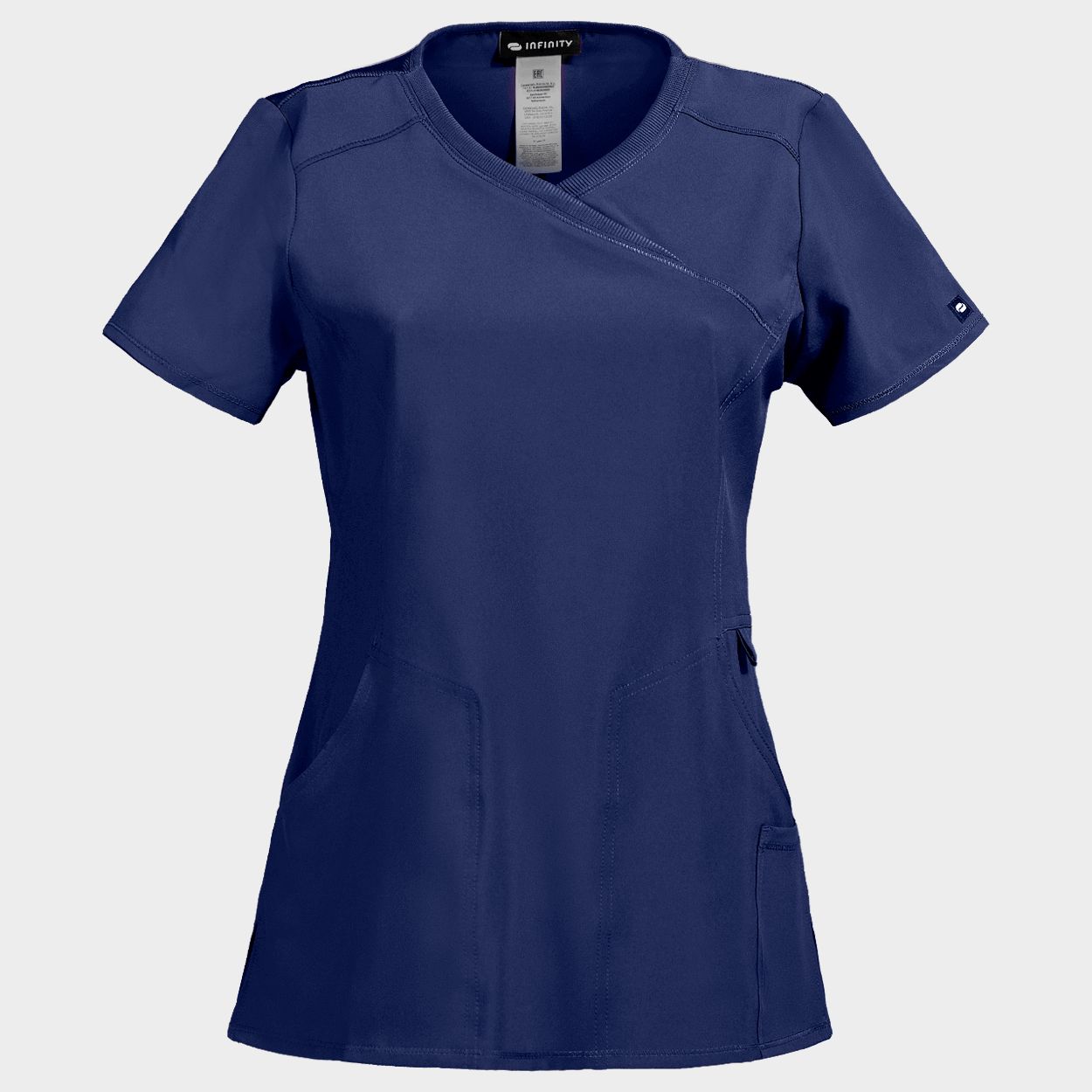 Women's medical tunic CHEROKEE WRAP DARK BLUE CKE2625A - 1