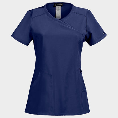 Women's medical tunic CHEROKEE WRAP DARK BLUE CKE2625A - 1