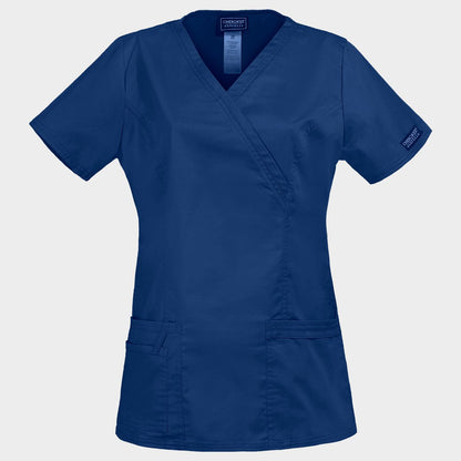 Tunică medicală pentru femei CHEROKEE WRAP ALBASTRU ÎNCHIS WWE4728 - 1