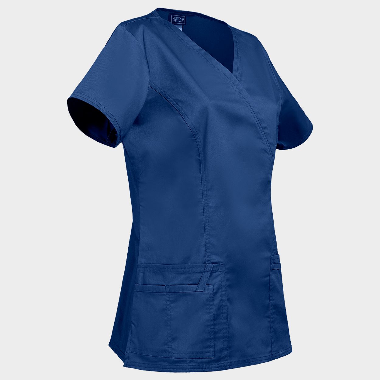 Tunică medicală pentru femei CHEROKEE WRAP ALBASTRU ÎNCHIS WWE4728 - 4