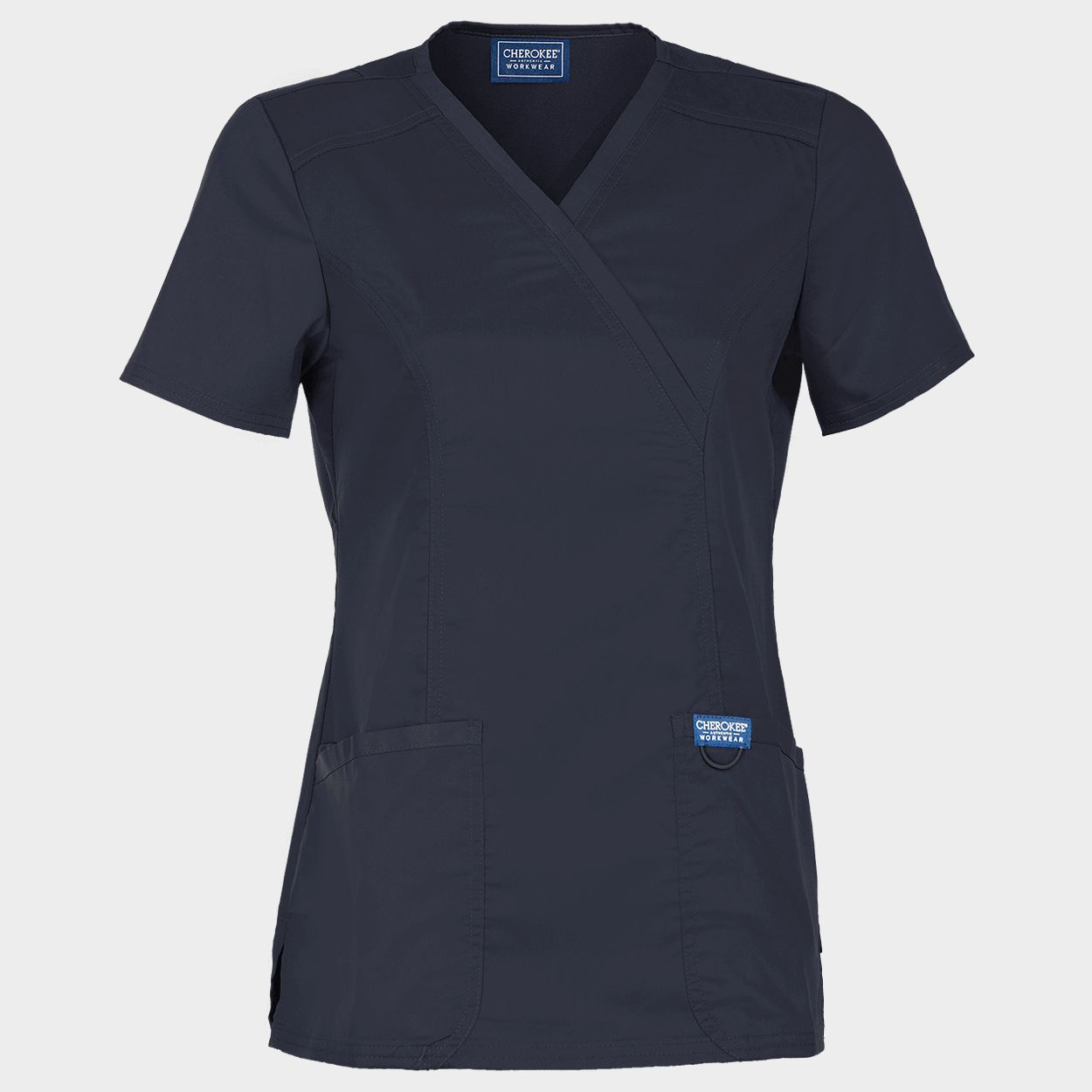 Women's medical tunic CHEROKEE WRAP GREY WWE610 - 1