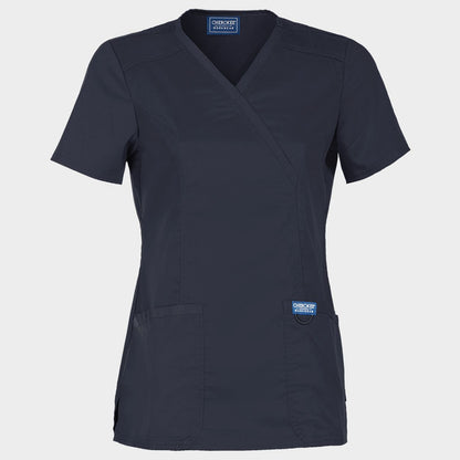 Women's medical tunic CHEROKEE WRAP GREY WWE610 - 1