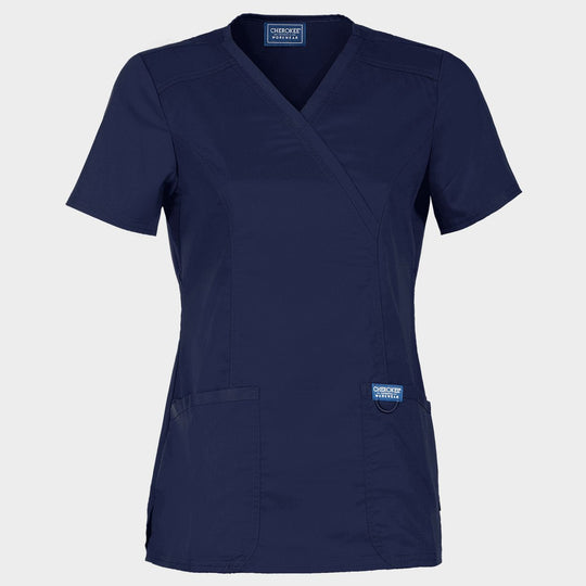 Дамска медицинска туника CHEROKEE WRAP DARK BLUE WWE610 - 1