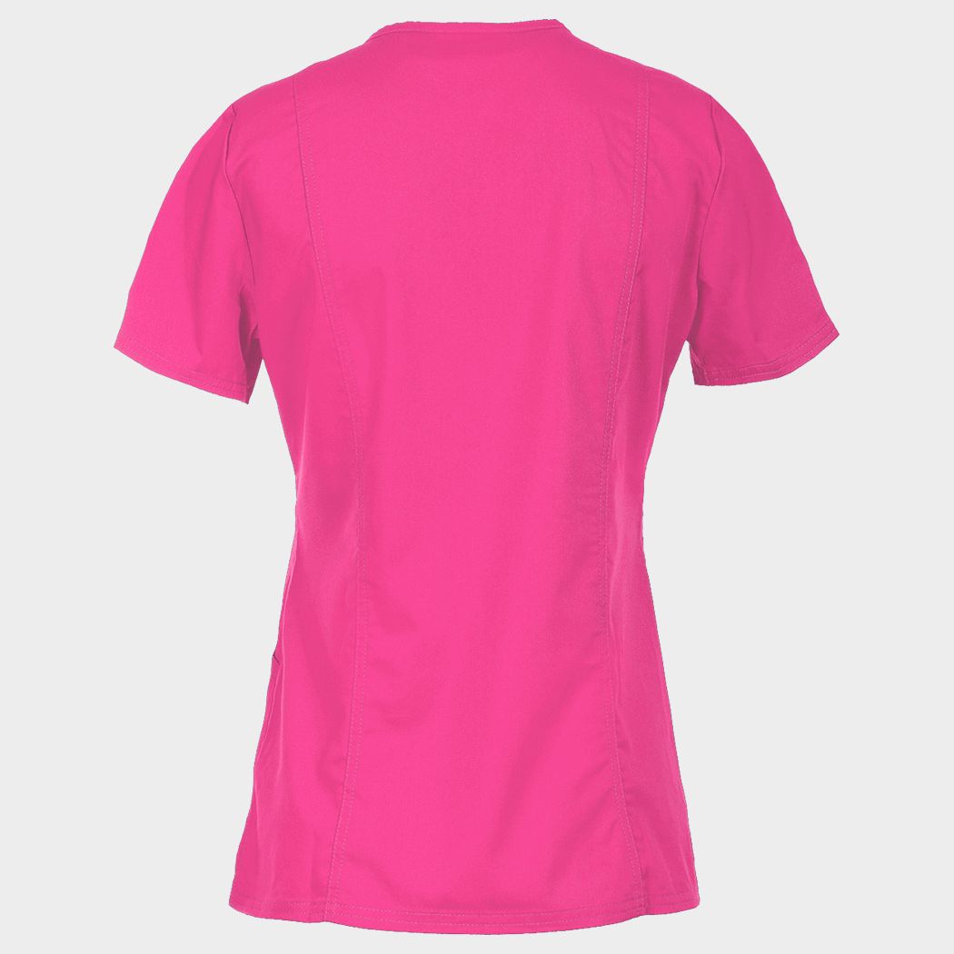 Women's medical tunic CHEROKEE WRAP PINK WWE610 - 2