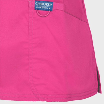 Women's medical tunic CHEROKEE WRAP PINK WWE610 - 4