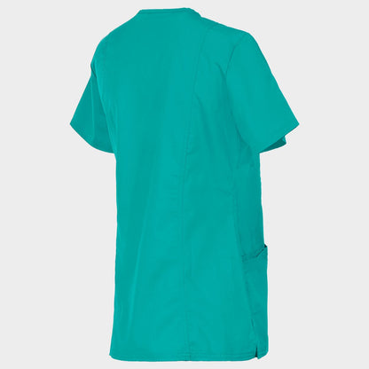 Tunică medicală de damă CHEROKEE WRAP DESCHIS CARIBBEAN BLUE WWE610 - 4
