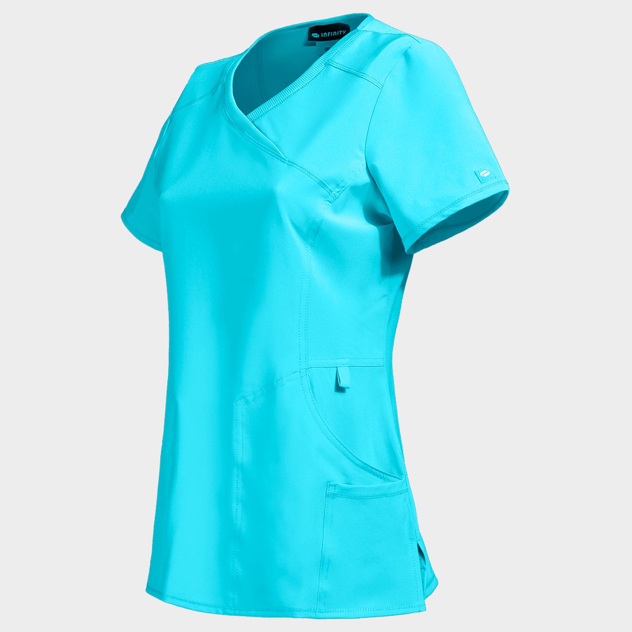 Women's medical tunic CHEROKEE WRAP TURQUOISE CKE2625A - 3