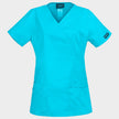 Women's medical tunic CHEROKEE WRAP TURQUOISE WWE4728 - 1