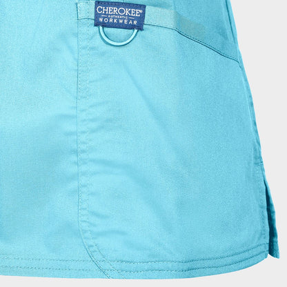 Women's medical tunic CHEROKEE WRAP TURQUOISE WWE610 - 5