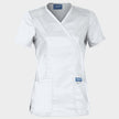 Women's medical tunic CHEROKEE WRAP WHITE WWE610 - 1