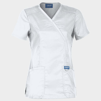 Women's medical tunic CHEROKEE WRAP WHITE WWE610 - 1