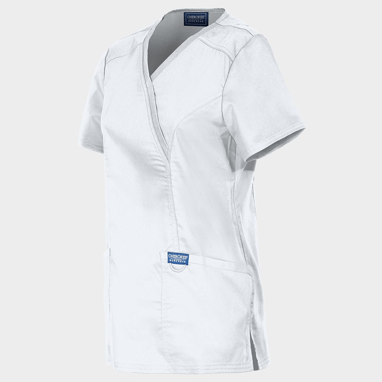 Women's medical tunic CHEROKEE WRAP WHITE WWE610 - 3