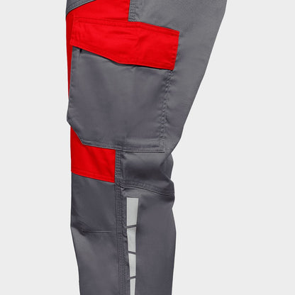 Work bib pants EOS STRETCH RED/GREY - 6