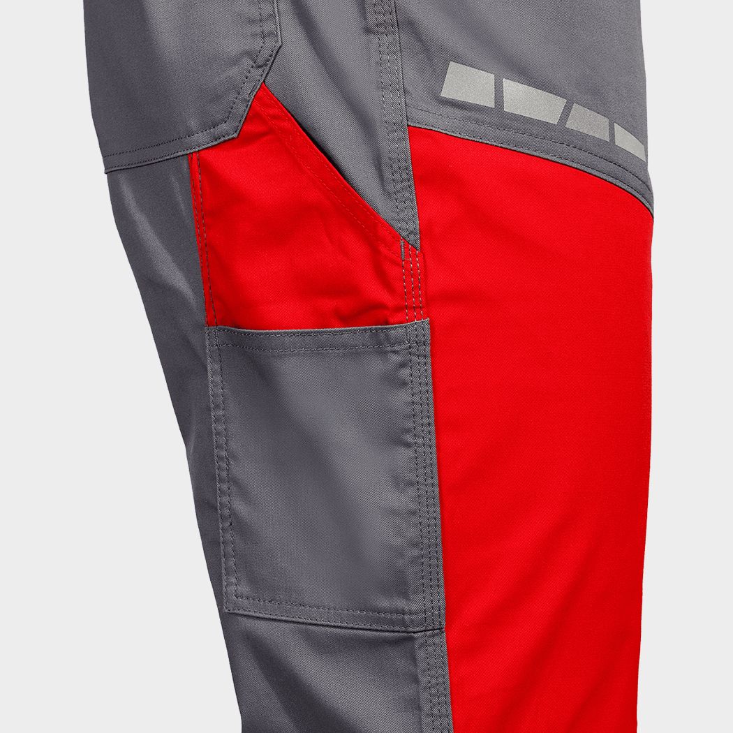 Work bib pants EOS STRETCH RED/GREY - 7