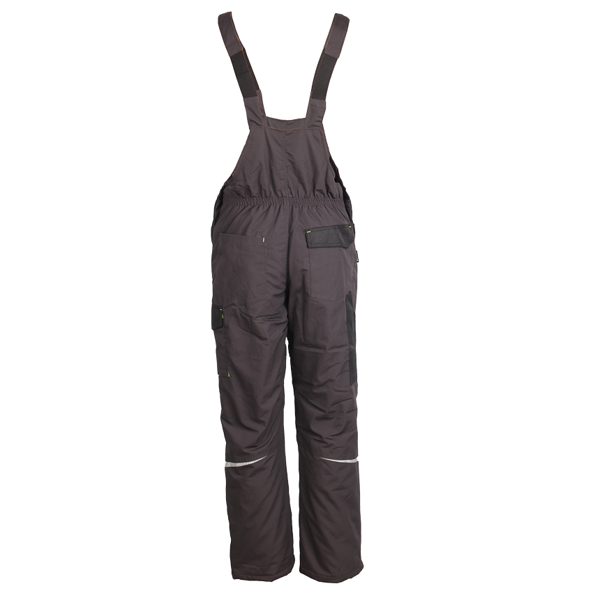 Work bib pants KASTOR T/C WINTER GREY/BLACK/GREEN - 3